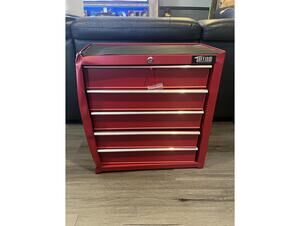 Tuffiom Red Metal Tool Box Chest with 5 Drawers - Scratch & Dent